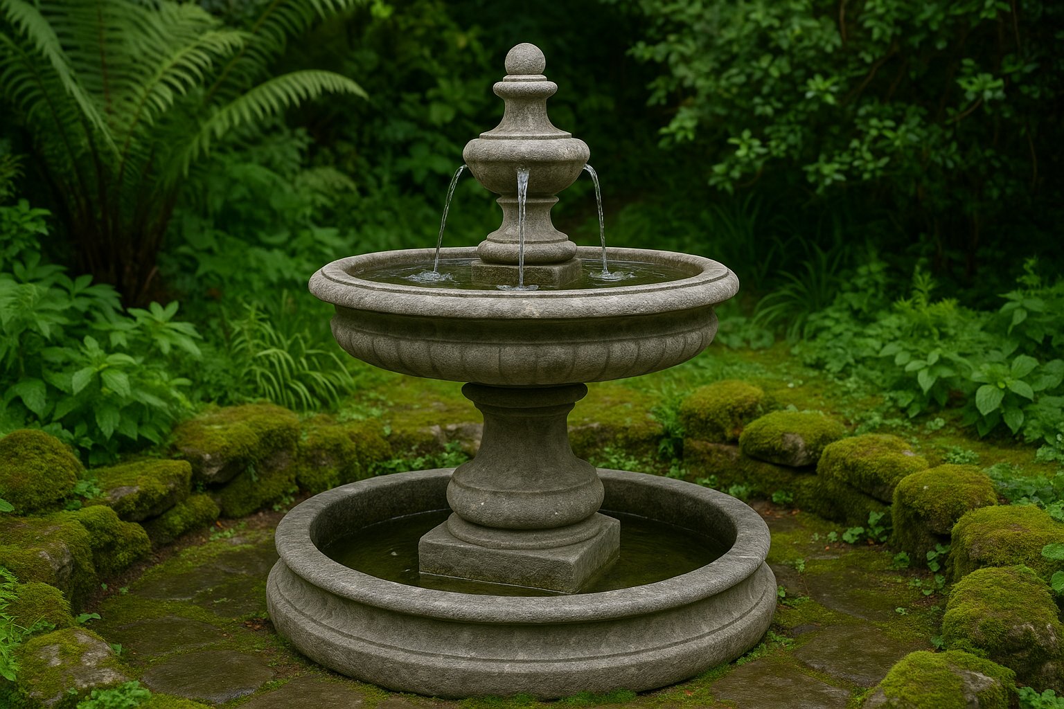 Modern contemporary fountain designs showing various materials and styles suitable for Irish garden installations